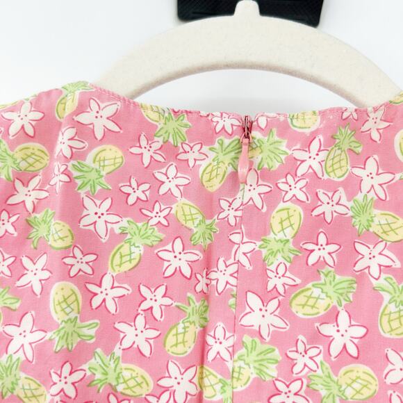 Lilly Pulitzer Girls Boho Summer Tropical Pineapple Floral Print Tank Top Size 7 - Picture 4 of 6